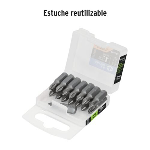 100192.2 100192 - Estuche con 15 puntas de cruz PH1 largo 1", Truper Expert