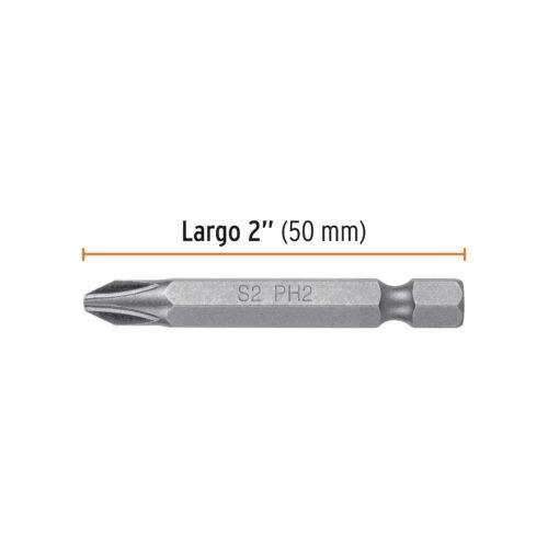 100195 - Estuche con 15 puntas de cruz PH2 largo 2", Truper Expert