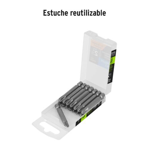 100196 - Estuche con 15 puntas de cruz PH3 largo 2", Truper Expert