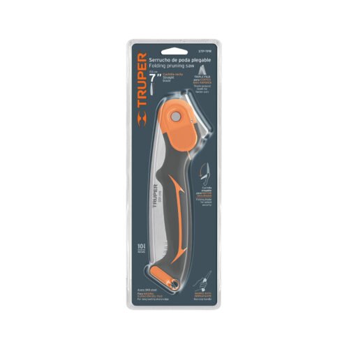 100197 - Serrucho plegable 7" hoja recta 11 DPP mango plástico,Truper