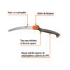 100198 - Serrucho plegable 10" hoja curva 5 DPP mango plástico,Truper