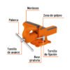 100240 - Tornillo de banco 5" tipo europeo de hierro nodular, Truper