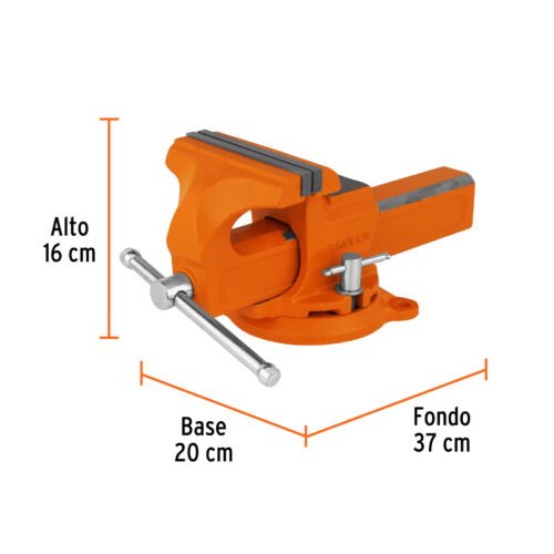 100241 - Tornillo de banco 6" tipo europeo de hierro nodular, Truper