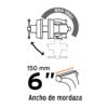 100241 - Tornillo de banco 6" tipo europeo de hierro nodular, Truper