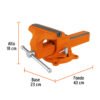 100242 - Tornillo de banco 8" tipo europeo de hierro nodular, Truper