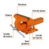 100242 - Tornillo de banco 8" tipo europeo de hierro nodular, Truper
