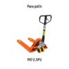 100255 - 2 Ruedas para patín traspaleta de 2.5 ton PAT-2.5PU, Truper