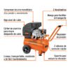 100300.1 100300 - Kit Compresor lub, 25L, manguera y pistola grav,127V, TRUPER