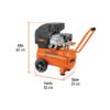 100300.2 100300 - Kit Compresor lub, 25L, manguera y pistola grav,127V, TRUPER