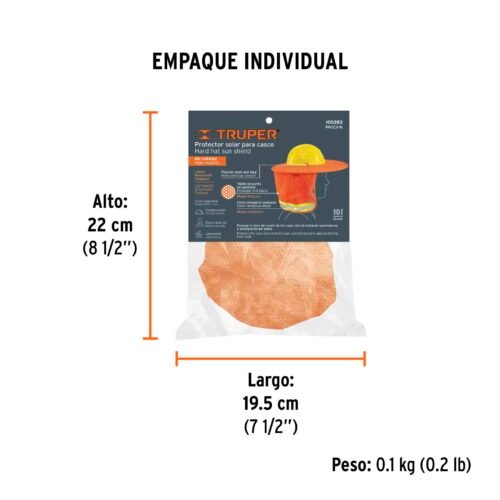 100353.4 100353 - Protector solar plegable para casco, naranja con reflejante