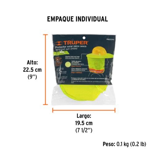 100354.4 100354 - Protector solar plegable para casco, verde con reflejante