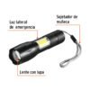 100371 - Linterna de 1 LED 270 lm con luz de emergencia, recargable