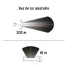 100371 - Linterna de 1 LED 270 lm con luz de emergencia, recargable