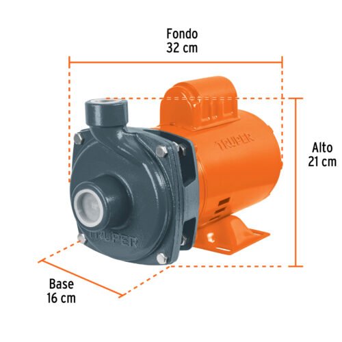 100389 - Bomba centrífuga para agua, 3/4 HP, TRUPER