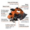 100502.1 100502 - Cepillo eléctrico 3-1/4", 850W, TRUPER PRO