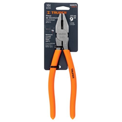 100579 - Pinza para electricista 9" mango de PVC, Truper