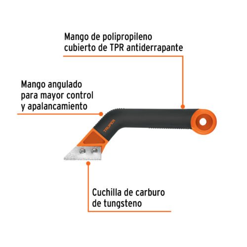 100650.1 100650 - Raspador de lechada con cuchillas de 2", TRUPER