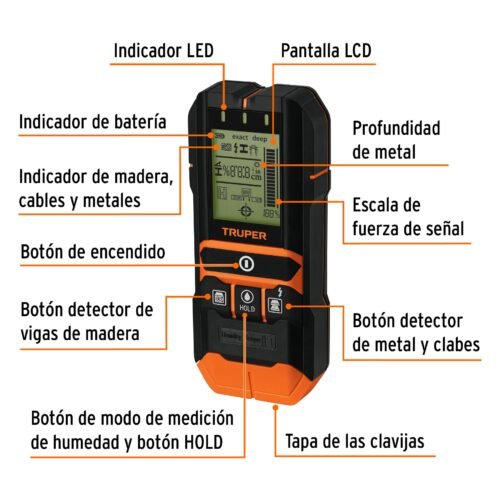 100651 - Detector de materiales detrás de muros, profundidad máx 12cm