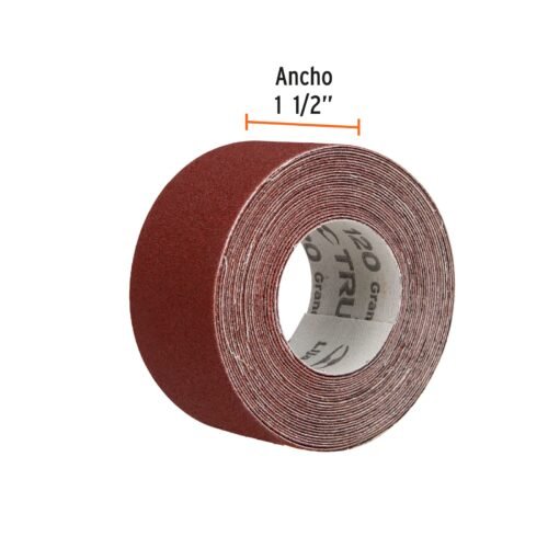 100661 - Rollo de 5 m de lija para plomero grano 120 ancho 1-1/2"