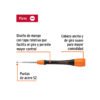 100667 - Desarmador de precisión plano de 1.8 mm mango ergonómico