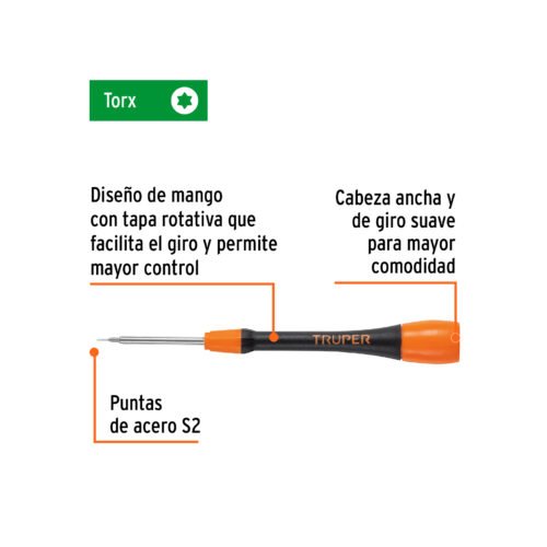 100691 - Desarmador de precisión punta torx T4 mango ergonómico