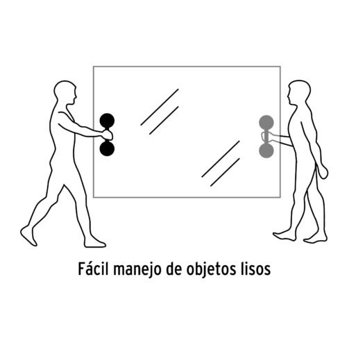 100761 - Ventosa de aluminio para vidrio, 2 copas de succión, Truper