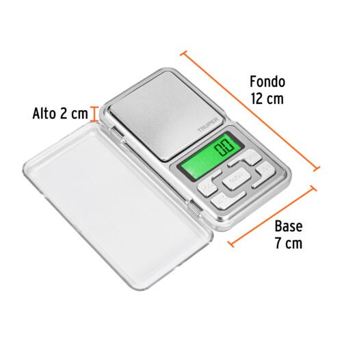 100786.2 100786 - Báscula electrónica de bolsillo, de pilas, 500 g, Truper