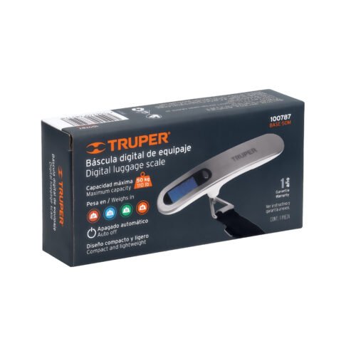 100787.6 100787 - Báscula electrónica para equipaje, de pilas, 50 kg, Truper