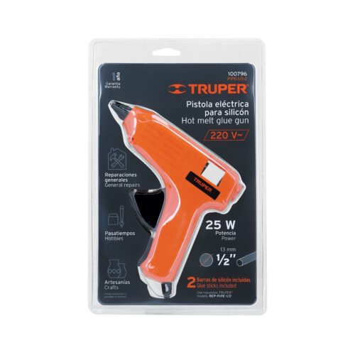 100796 - Pistola eléctrica para silicón de 1/2", 220 V, Truper