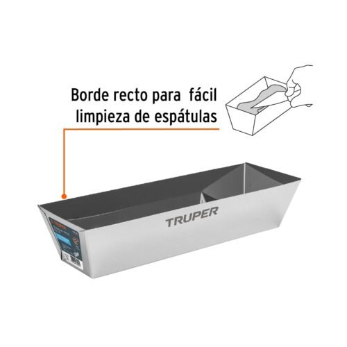100798 - Charola de 12" de acero inoxidable para mezcla, Truper