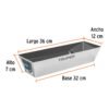 100798 - Charola de 12" de acero inoxidable para mezcla, Truper