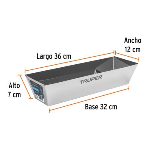 100798 - Charola de 12" de acero inoxidable para mezcla, Truper