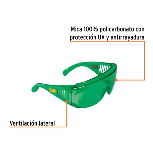 100812 - Lentes de seguridad para láser verde, Truper