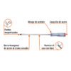 100813 - Desarmador plano de golpe 3/8" x 10", Truper Expert