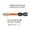 100820 - Estuche con 5 puntas de cruz PH2 de impacto largo 2", Expert