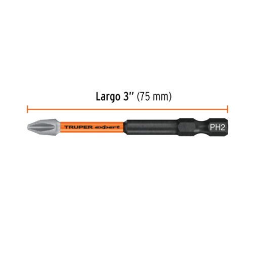 100821.2 100821 - Estuche con 5 puntas de cruz PH2 de impacto largo 3", Expert