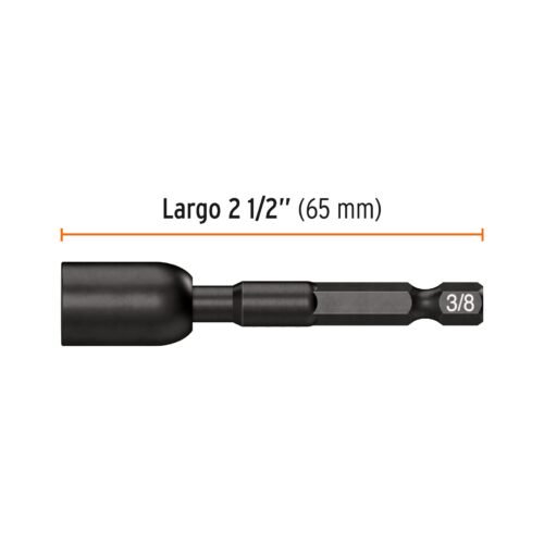 100822.3 100822 - Estuche con 4 dados magnéticos de impacto 3/8" largo 2-1/2"