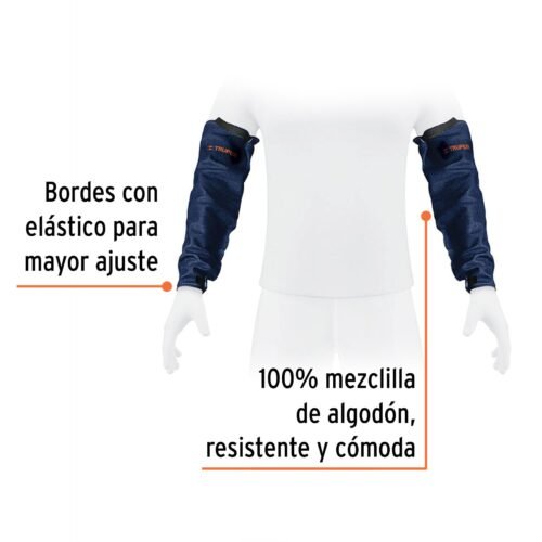 100826 - Protección para soldar, mangas de mezclilla, Truper