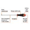 100833 - Desarmador plano 1/4" x 8" mango Comfort Grip, Truper