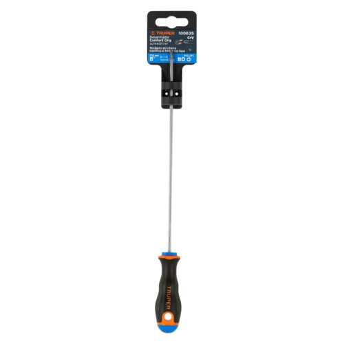 100835 - Desarmador de cruz 1/8" x 8" mango Comfort Grip, Truper
