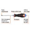 100836 - Desarmador de cruz 3/16" x 4" mango Comfort Grip, Truper