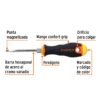 100840 - Desarmador cabinet 3/16 x 3" mango Comfort Grip, Truper