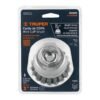 100851 - Carda copa 3" alambre trenzado fino, Multi-rosca, Truper