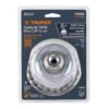 100852 - Carda copa 4" alambre trenzado fino, Multi-rosca, Truper