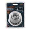 100854 - Carda copa 3" alambre trenzado grueso, Multi-rosca, Truper