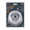 100855 - Carda copa 4" alambre trenzado grueso, Multi-rosca, Truper