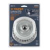 100856 - Carda copa 5" alambre trenzado grueso, Multi-rosca, Truper