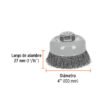 100858 - Carda copa 4" alambre ondulado fino, Multi-rosca, Truper