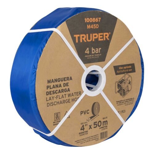 100867 - Rollo de manguera plana de 4" x 50m de descarga p/motobomba