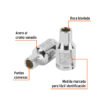 100873 - Dado de 3/16", 12 puntas, cuadro 1/4", Truper